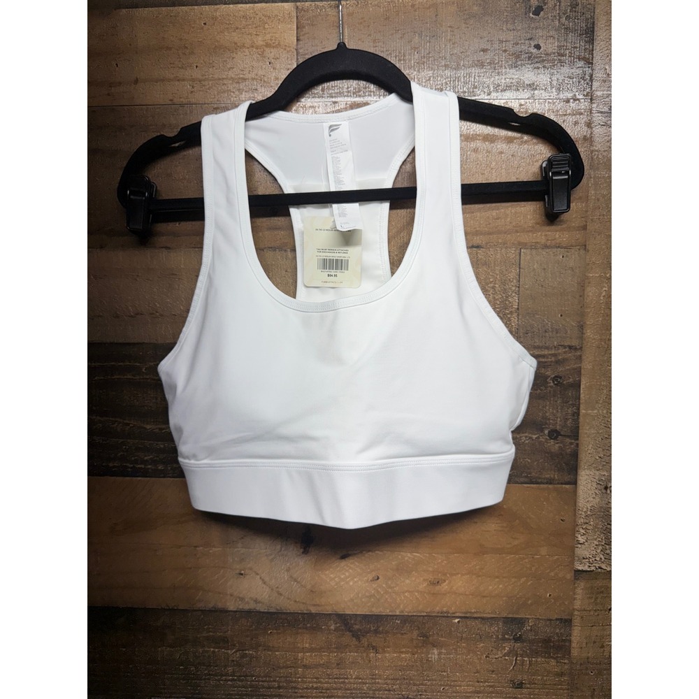 Fabletics On-The-Go Medium Impact Sports Bra Bright White BA2149780-1090-17050 L